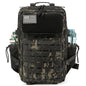 Men's 45L Tactical Backpack by Adventure Club Store with double cup holders, ideal for hunting, camping, and outdoor hiking adventures.