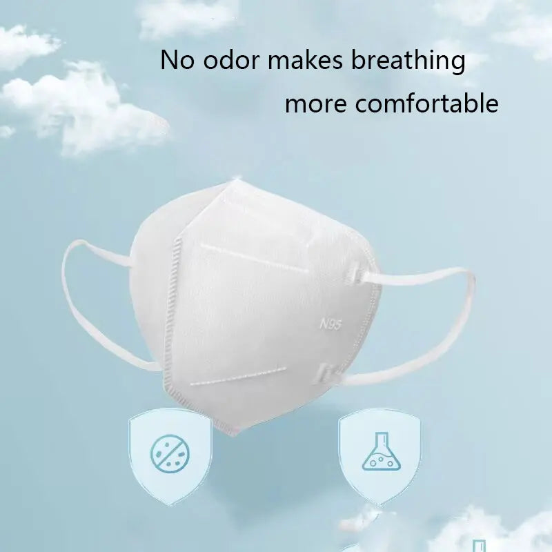 10pcs Safety N95 Face Mask Health Protective Dust and Droplet Prevention Masks Breathable Design Mask Disposable Protective Mask