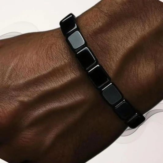 New Hematite Bracelet Masculine Bracelet with Natural Hematite Masculine Jewellery Wrist Decor Everyday Wear for Father Husband