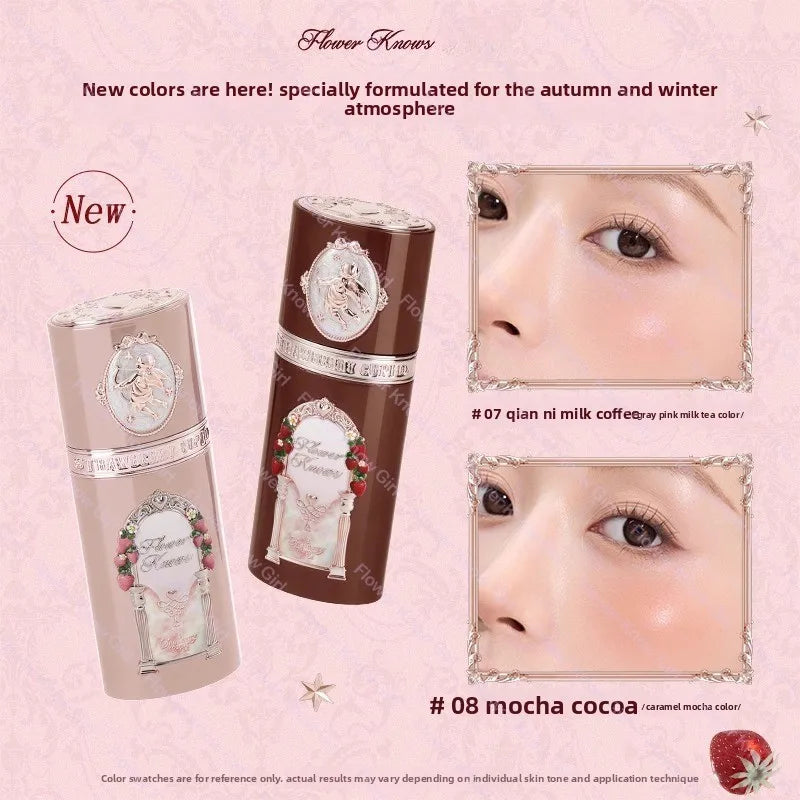 Blushimmer Flower Knows Strawberry Cupid liquid blush in 7g with a silky, lightweight, skin-like finish.