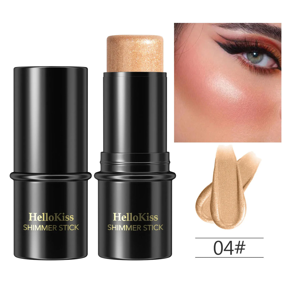 Blushimmer highlighting and bronzer stick for face contouring, brightening, and concealing with a sleek pen design.