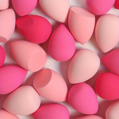 Blushimmer 7 or 18-piece makeup sponge set with dual-use liquid and powder makeup eggs and puffs for flawless application