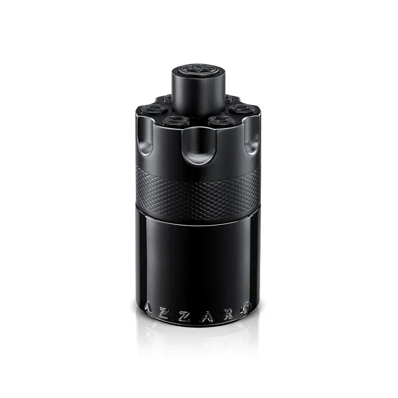 Azzaro The Most Wanted Parfum Intense men's perfume bottle with a sleek design, showcasing spicy woody fragrance elements.