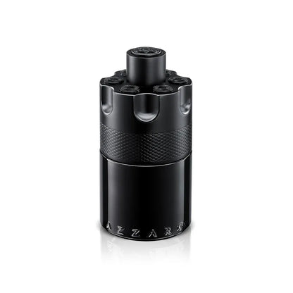 Azzaro The Most Wanted Parfum Intense men's perfume bottle with a sleek design, showcasing spicy woody fragrance elements.