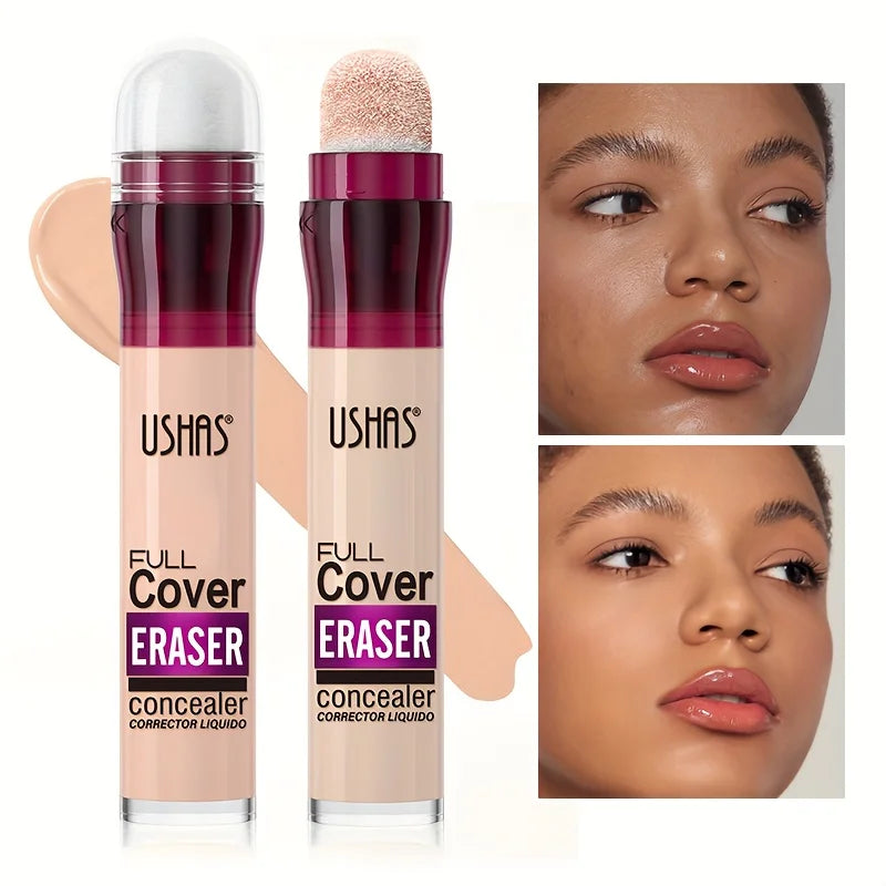 Blushimmer sponge head concealer for dark circles, freckles, acne, and blemishes, with long-lasting moisturizing liquid foundation.
