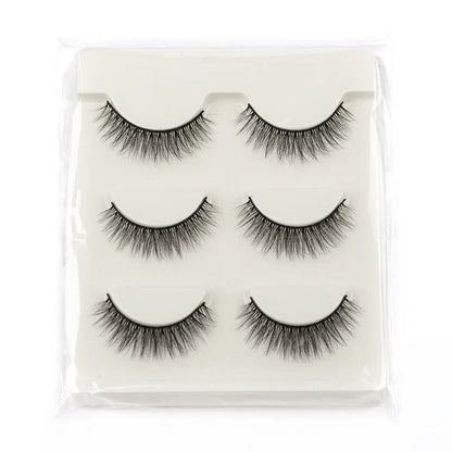 3/5 Pairs Hot Sale Natural Long 3D Mink Lashes Soft Short Faux Cils Handmade Fake Lashes Makeup Tool Eyelash Extension maquiagem