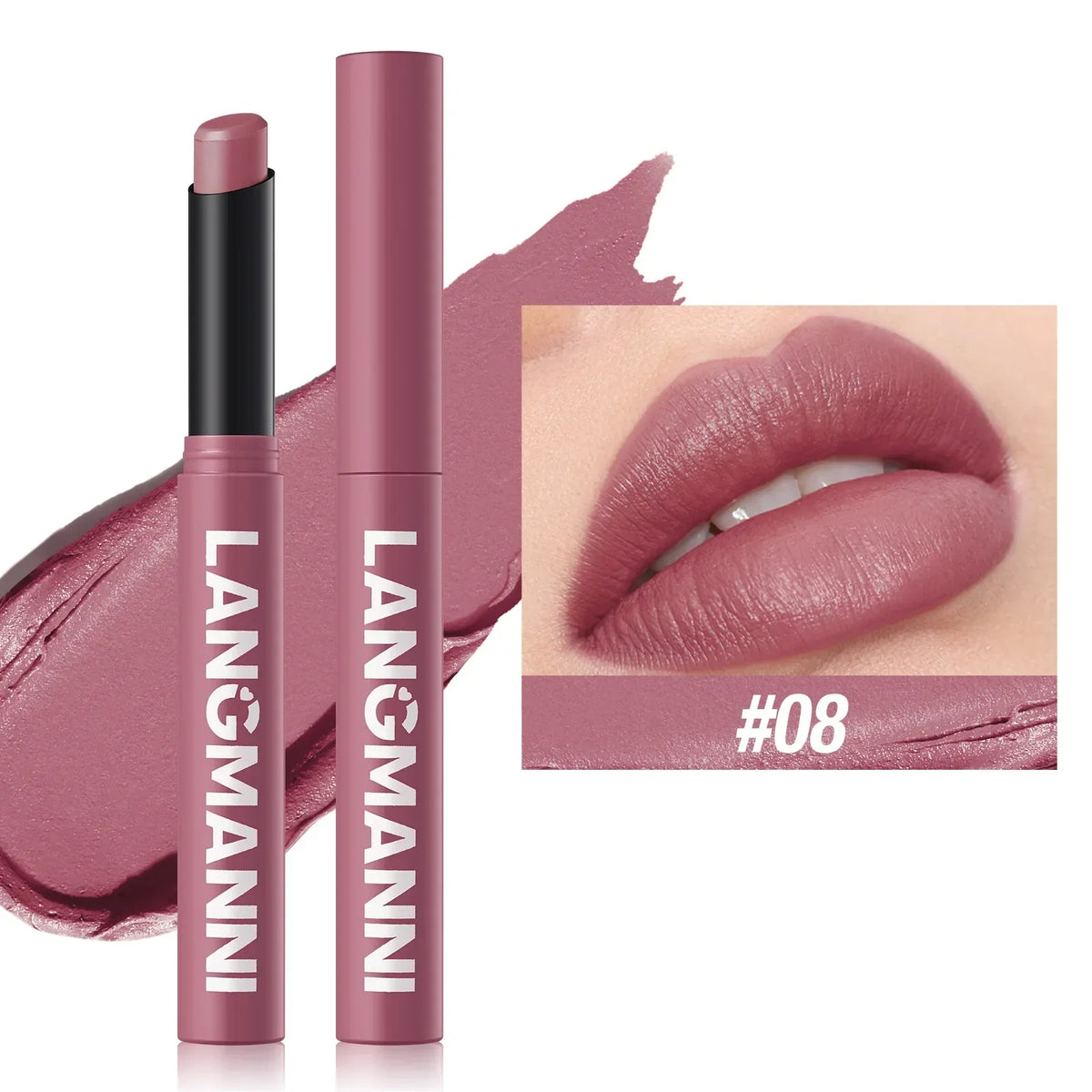 Blushimmer 12-color matte lipstick set with long-lasting, waterproof velvet finish lipsticks in sleek pen packaging.