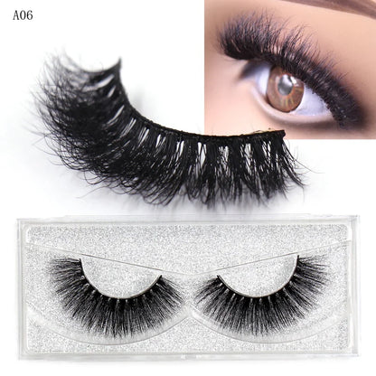 Blushimmer LEHUAMAO 5D Mink Hair false eyelashes with wispy, cross design, fluffy natural look, handmade eyelash extension tools