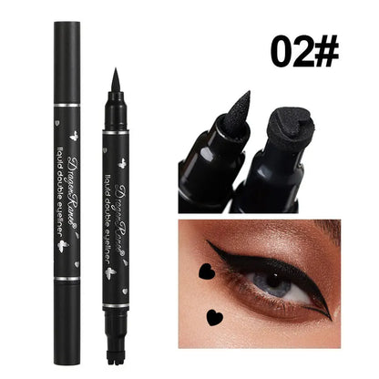 Blushimmer Dragon Ranee double head star seal waterproof eyeliner with plum embellishments, non-smudging for precise eye definition