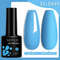 Colorful LilYCUTE 7ML gel nail polish bottles in various shades with semi-permanent UV gel for long-lasting manicures and nail art.