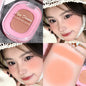 Blushimmer monochrome flower mist blush powder with matte finish, natural nude pink shade, brightening and smoothing facial makeup.