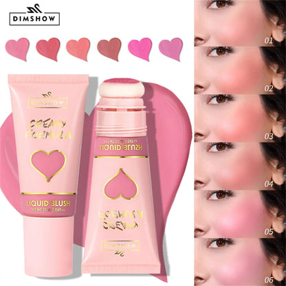 Blushimmer DIMSHOW 6-color velvet sponge head for lips and cheeks with moisturizing water and easy blush application.
