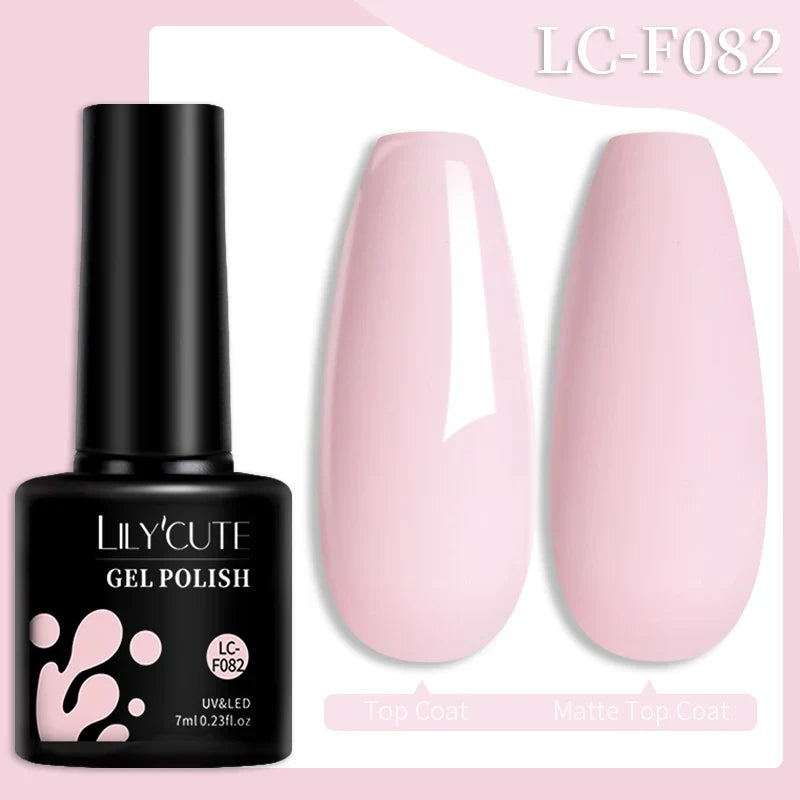 LILYCUTE 7ml colorful gel nail polish by Blushimmer, featuring a variety of vibrant shades for long-lasting manicure and nail art.
