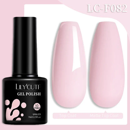 LILYCUTE 7ml colorful gel nail polish by Blushimmer, featuring a variety of vibrant shades for long-lasting manicure and nail art.