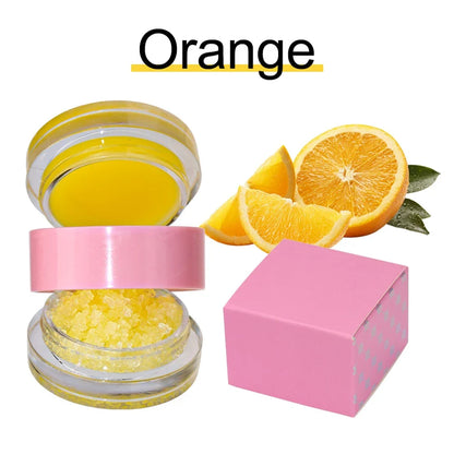 Blushimmer vegan fruit lip scrub and moisturizer lipstick with sugar lip scrub and custom logo on the packaging.