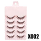 DINGSEN Blushimmer anime-style fake eyelashes with five pairs, natural daily makeup, clear band, manga-inspired, little devil design