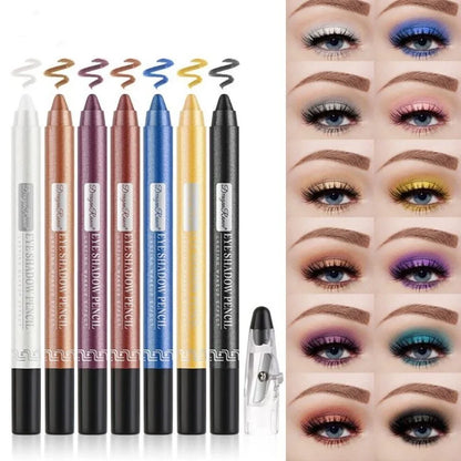 Eyeshadow Pen, Eyeliner Pen, Eyeshadow Stick, Under-Eye Shadow Pen, Pearlescent Eyeshadow Pen with Sharpener, Foam Pen, Single-Color Eyeshadow Pen, Pearlescent Under-Eye Shadow, Highlighter, Smudge-Proof