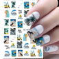 Black and white nail art stickers featuring sexy, press-on designs for women and girls, perfect for decorating nails with Blushimmer decals.