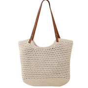 Hand Woven Shoulder Bag 2025 New Large Capacity Commuting Straw Woven Women Tote Bag Leisure Beach Vacation Straw Woven Bag