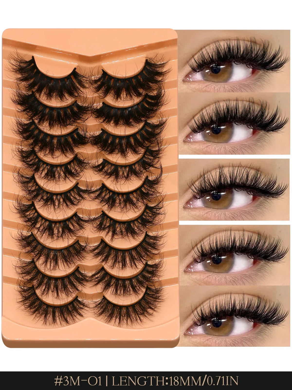 Blushimmer cat eyelashes, fluffy 3D mink false lashes with a natural look for daily wear, parties, and weddings. Reusable makeup accessory.
