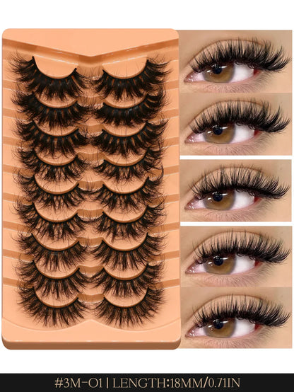 Blushimmer cat eyelashes, fluffy 3D mink false lashes with a natural look for daily wear, parties, and weddings. Reusable makeup accessory.