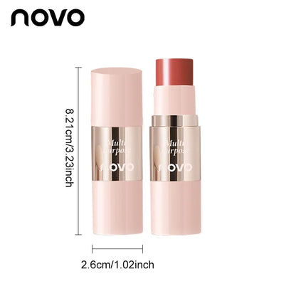 Blushimmer multi-use cream blush stick for eyes, lips, and cheeks with smooth, blendable, waterproof, moisturizing formula.