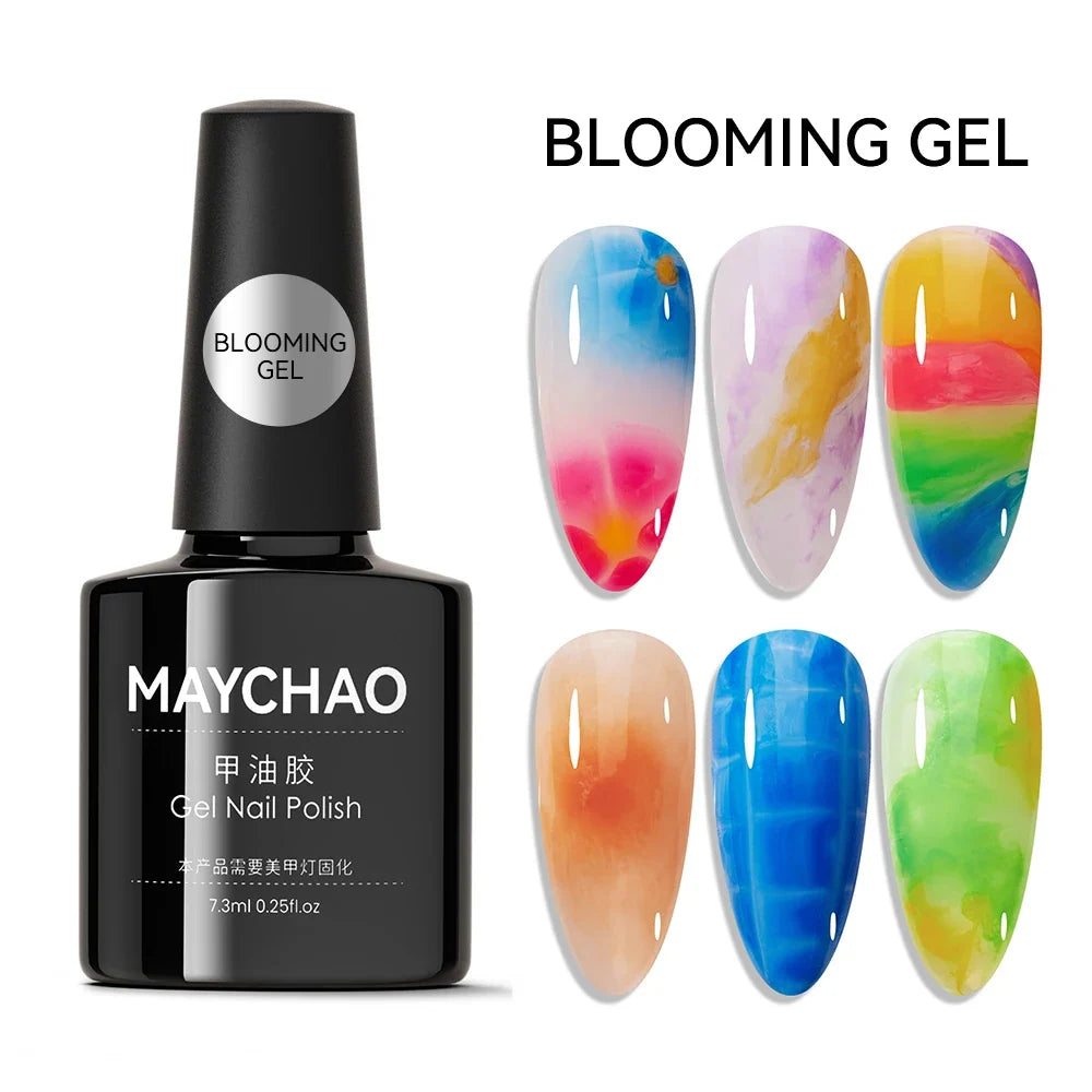 Blushimmer MAYCHAO 12ml jelly gel nail polish top coat for UV LED gel nails, long-lasting semi-permanent manicure finish