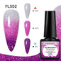 Four Lily Blushimmer thermal nail gel polish bottles in three color-changing shades for UV/LED manicure designs.