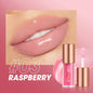 Blushimmer O.TWO.O Lip Oil Gloss with shiny, water-like finish, featuring glitter and moisturizing lip plumper for a glossy, sexy look.