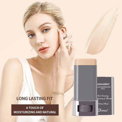 Blushimmer face foundation contour stick with waterproof, long-lasting formula, featuring brightening concealer and nose contour cream.