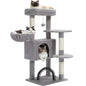Aiwang Pet Products Cat Tree with plush perch, cozy condo, hammock, and sisal scratching posts for indoor cats.