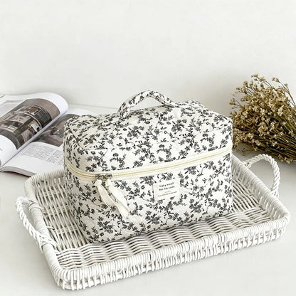 Large capacity Blushimmer makeup pouch for women, ideal for travel, cosmetics organization, and storing makeup essentials.