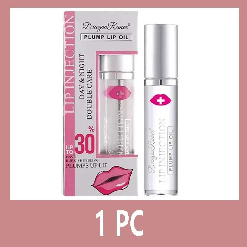 Blushimmer lip plumper oil and gloss with moisturizing, anti-wrinkle formula, enhancing and volumizing lips naturally.