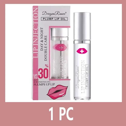 Blushimmer lip plumper oil and gloss with moisturizing, anti-wrinkle formula, enhancing and volumizing lips naturally.