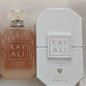 Blushimmer KAYALI 100ml women’s Eau De Parfum bottle with elegant floral scent featuring plum, jasmine, tuberose, vanilla, and suede