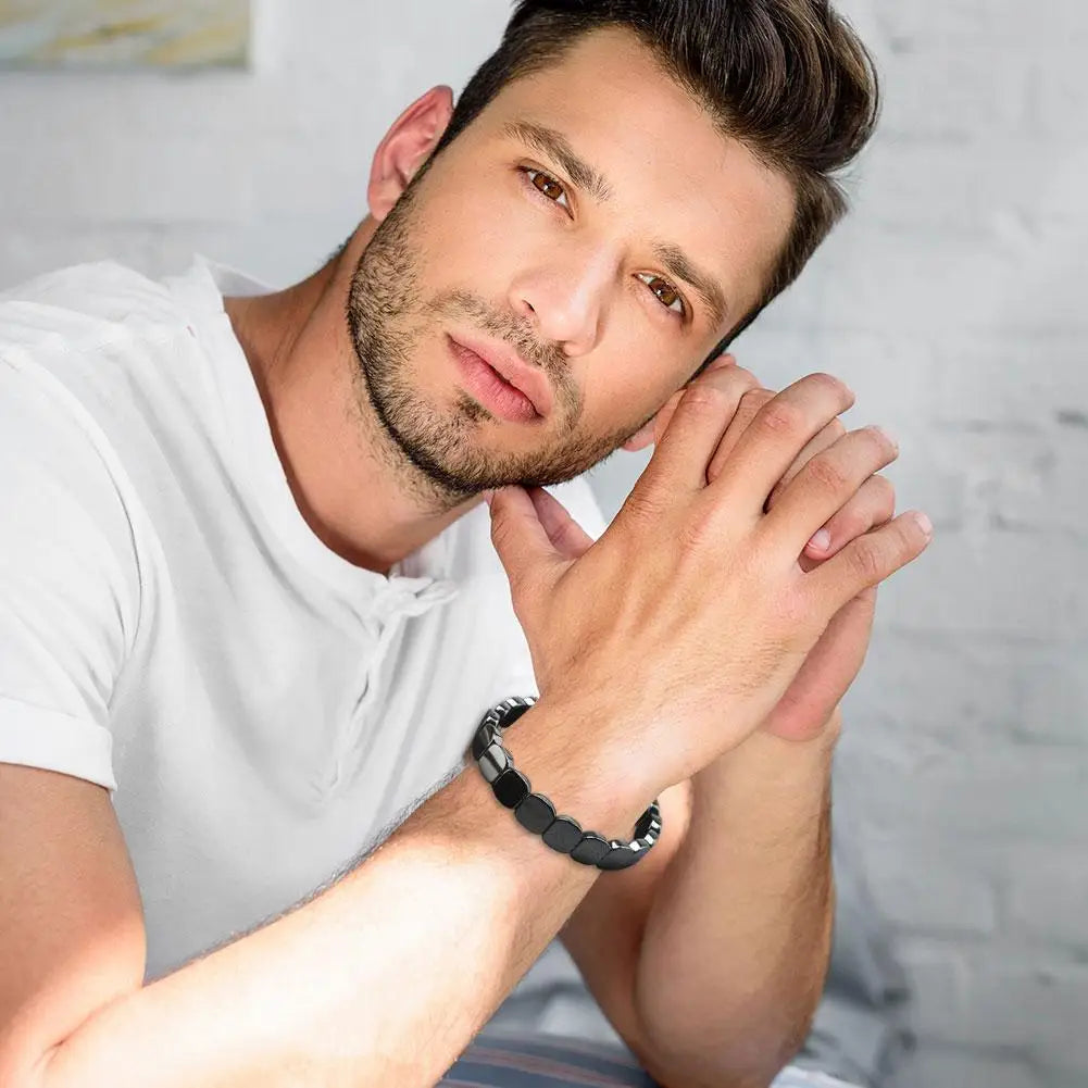 2025 New Hematite Bracelet Men, Hematite Bracelet, Naturally Support T-Levels, Restore Confidence, Nhance Mental Clarity & Focus