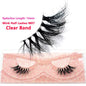 Blushimmer 3D Mink Fluffy Half False Eyelashes with clear band, natural soft, lightweight, reusable short eye strip lash extension.