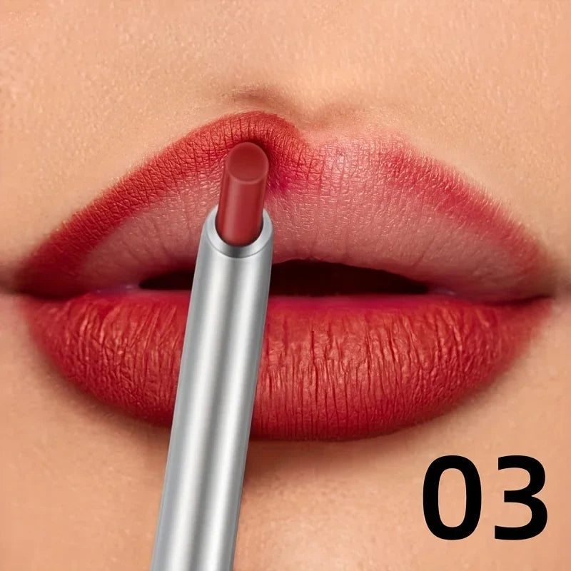 Blushimmer waterproof matte red lipliner pencil with moisturizing, long-lasting, non-stick lipstick for contouring and lip makeup.