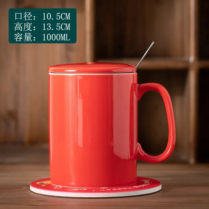 Creative Ceramic Mug Super Large Capacity Coffee Milk Mugs Handle Cup Ceramic Cup 1000ml/1300ml Large Capacity Water Cups