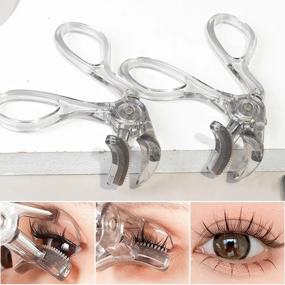 Blushimmer dual-type eyelash curler with wide and partial clip options, waterproof and designed for natural, long-lasting curls.
