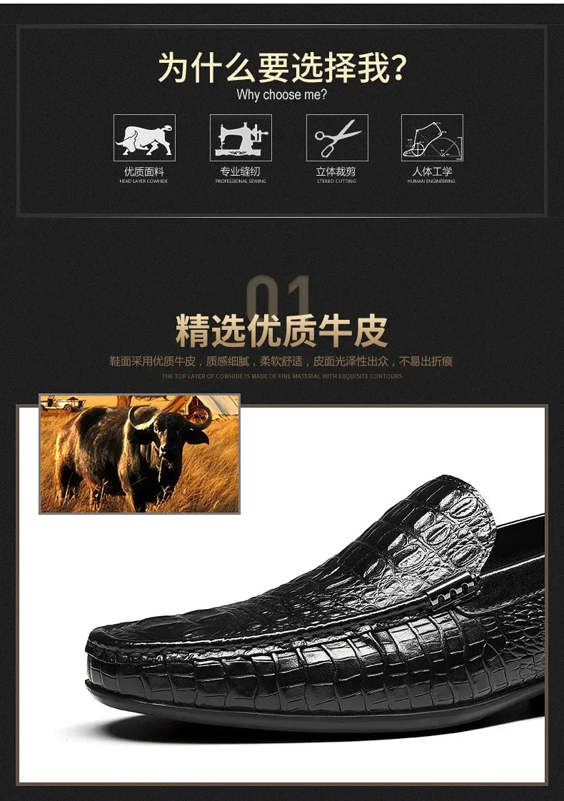 Mens Slip on Shoes Man Moccasins Men's Loafers Genuine Leather Summer Shoes Men Loafer Flats Driving  Shoes Formal 2024