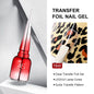 Blushimmer AS 15ml transfer foil gel nail polish with star sticker design, soak off, fast dry UV/LED gel varnish with stamp glue
