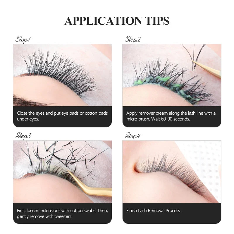 Blushimmer SAKURAHANA eyelash glue remover gel cream, gentle professional makeup remover for lash glue, no stimulation