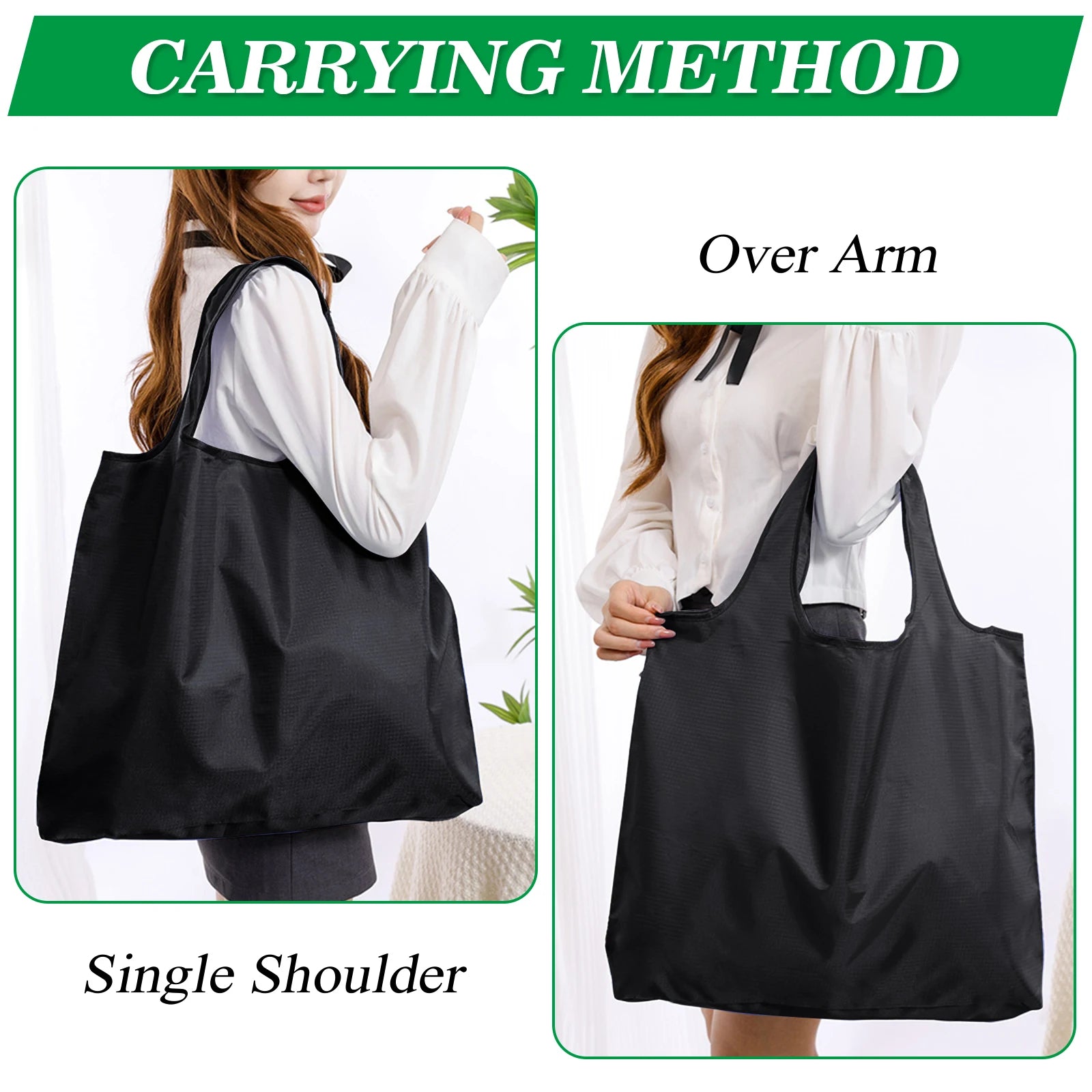 Reusable Grocery Bags Foldable Shopping Bags Machine Washable Grocery Pouch Environmental Protection Shopping Tote Bag