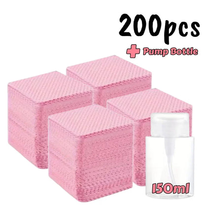 Blushimmer lint-free nail wipes and gel cleansing tissues for nail polish removal and beauty cleaning, aluminum-free pads.