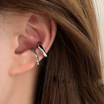 Punk Irregular Geometric Ear Cuff Earrings for Women Non-Piercing Metal Ear Clip Earring Fake Cartilage Fashion Jewelry Party