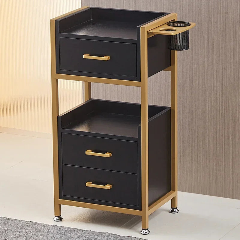 Modern Salon Trolleys with Drawers Designer Salon Furniture Auxiliary Tool Cart with Wheels Beauty Salon Professional Equipment