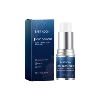 Blushimmer 3Scents men's solid cologne with woody scent, portable fragrance balm, pheromones, and deodorant for lasting freshness