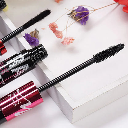 Blushimmer fiber mascara set with double tubes for waterproof, long-lasting, naturally curled eyelashes without smudging
