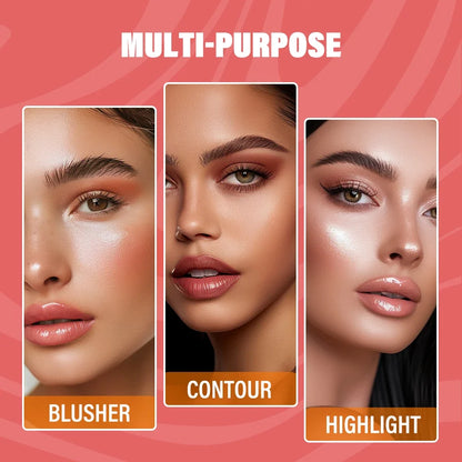 Blushimmer waterproof bronzer makeup contour sticks and matte shading palette for face contouring and illuminating.